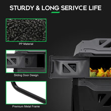 Load image into Gallery viewer, F2C Compost Bin Outdoor Dual Chamber Tumbling Composter 43 Gallon BPA Free Large Tumbler Composters Tumbling or Rotating w/Sliding Doors & Solid Steel Frame Garden Yard (Black)