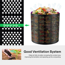 Load image into Gallery viewer, VIVOSUN 220 Gallon Outdoor Compost Bin, Expandable Composter, Easy to Setup & Large Capacity for Backyard, Lawn (Black with Gloves)