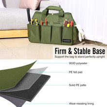 Load image into Gallery viewer, Housolution Garden Tote Bag, 900D Standable Gardening Tool Bag, Garden Tote Storage Bag with Pockets & Long Adjustable Shoulder Strap, Home Tools Organizer Garden Tool Kit Holder, 14 Inch