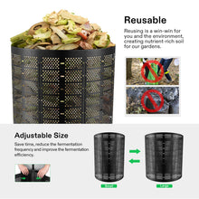 Load image into Gallery viewer, VIVOSUN 220 Gallon Outdoor Compost Bin, Expandable Composter, Easy to Setup & Large Capacity for Backyard, Lawn (Black with Gloves)