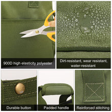 Load image into Gallery viewer, Housolution Garden Tote Bag, 900D Standable Gardening Tool Bag, Garden Tote Storage Bag with Pockets & Long Adjustable Shoulder Strap, Home Tools Organizer Garden Tool Kit Holder, 14 Inch