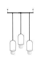Load image into Gallery viewer, Umbra 1011748-660 Triflora Hanging Planter for Window, Indoor Herb Garden, White/Black, Triple
