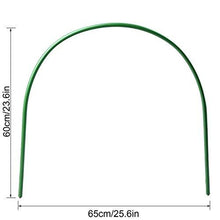 Load image into Gallery viewer, F.O.T 6Pcs(25.6" x 23.6") Greenhouse Hoops,Plant Support Garden Stakes, Rust-Free Grow Tunnel 4.9ft Long Steel with Plastic Coated Support Hoops Frame for Garden Fabric, Plant Support Garden Stakes