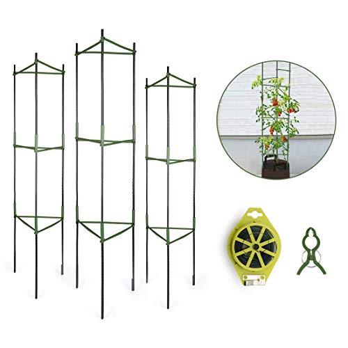 GROWNEER 3Pack Plant Cages Assembled Tomato Garden Cages Stakes Veget