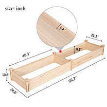 Load image into Gallery viewer, Yaheetech Raised Garden Bed Kit - Wooden Elevated Planter Garden Box for Vegetable/Flower/Herb Outdoor Solid Wood 96.7 x 24.6 x 10.6inches
