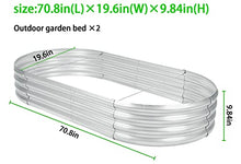 Load image into Gallery viewer, QLOFEI Raised Garden Bed 2Pck-Galvanized Metal Planter Boxes, Stainless Steel Planter Raised Beds Garden Box Outdoor Raised for Vegetables Flowers Fruits, Raised Garden Bed