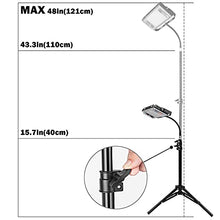 Load image into Gallery viewer, LBW Grow Light with Stand, Full Spectrum 150W LED Floor Plant Light for Indoor Plants, Grow Lamp with On/Off Switch, Adjustable Tripod Stand 15-48 inches