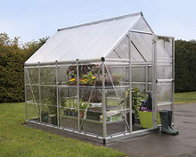 Load image into Gallery viewer, Palram HG5508 Hybrid Hobby Greenhouse, 6' x 8' x 7', Silver