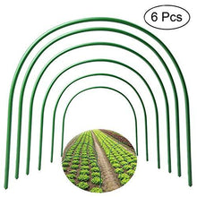 Load image into Gallery viewer, F.O.T 6Pcs(25.6" x 23.6") Greenhouse Hoops,Plant Support Garden Stakes, Rust-Free Grow Tunnel 4.9ft Long Steel with Plastic Coated Support Hoops Frame for Garden Fabric, Plant Support Garden Stakes