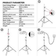 Load image into Gallery viewer, LBW Grow Light with Stand, Full Spectrum 150W LED Floor Plant Light for Indoor Plants, Grow Lamp with On/Off Switch, Adjustable Tripod Stand 15-48 inches