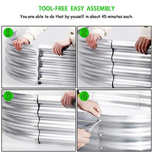 Load image into Gallery viewer, QLOFEI Raised Garden Bed 2Pck-Galvanized Metal Planter Boxes, Stainless Steel Planter Raised Beds Garden Box Outdoor Raised for Vegetables Flowers Fruits, Raised Garden Bed