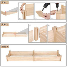 Load image into Gallery viewer, Yaheetech Raised Garden Bed Kit - Wooden Elevated Planter Garden Box for Vegetable/Flower/Herb Outdoor Solid Wood 96.7 x 24.6 x 10.6inches
