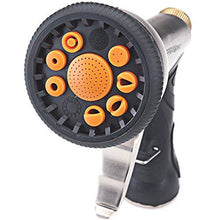 Load image into Gallery viewer, SprayTec Garden Hose Nozzle Sprayer – Heavy Duty Metal Spray Gun w/Pistol Grip Trigger. 9 Adjustable Patterns Best for Hand Watering Plants & Lawn, Car Washing, Patio, Dog & More. Leak Free Guarantee