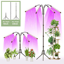 Load image into Gallery viewer, FRENAN Grow Light with Stand, for Indoor Plants with Red Blue Spectrum, 10 Dimmable Brightness, 4/8/12H Timer, 3 Switch Modes, Adjustable Gooseneck, Suitable for Various Plants Growth