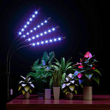 Load image into Gallery viewer, FRENAN Grow Light with Stand, for Indoor Plants with Red Blue Spectrum, 10 Dimmable Brightness, 4/8/12H Timer, 3 Switch Modes, Adjustable Gooseneck, Suitable for Various Plants Growth