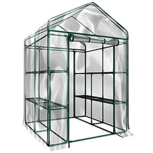 Load image into Gallery viewer, Home-Complete HC-4202 Walk-In Greenhouse- Indoor Outdoor with 8 Sturdy Shelves-Grow Plants, Seedlings, Herbs, or Flowers In Any Season-Gardening Rack
