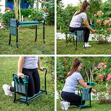 Load image into Gallery viewer, Garden Kneeler And Seat - Protects Your Knees, Clothes From Dirt & Grass Stains - Foldable Stool For Ease Of Storage - EVA Foam Pad - Sturdy and Lightweight - Bench Comes With A Free Tool Pouch!