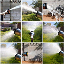 Load image into Gallery viewer, SprayTec Garden Hose Nozzle Sprayer – Heavy Duty Metal Spray Gun w/Pistol Grip Trigger. 9 Adjustable Patterns Best for Hand Watering Plants & Lawn, Car Washing, Patio, Dog & More. Leak Free Guarantee