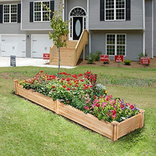 Load image into Gallery viewer, Yaheetech Raised Garden Bed Kit - Wooden Elevated Planter Garden Box for Vegetable/Flower/Herb Outdoor Solid Wood 96.7 x 24.6 x 10.6inches