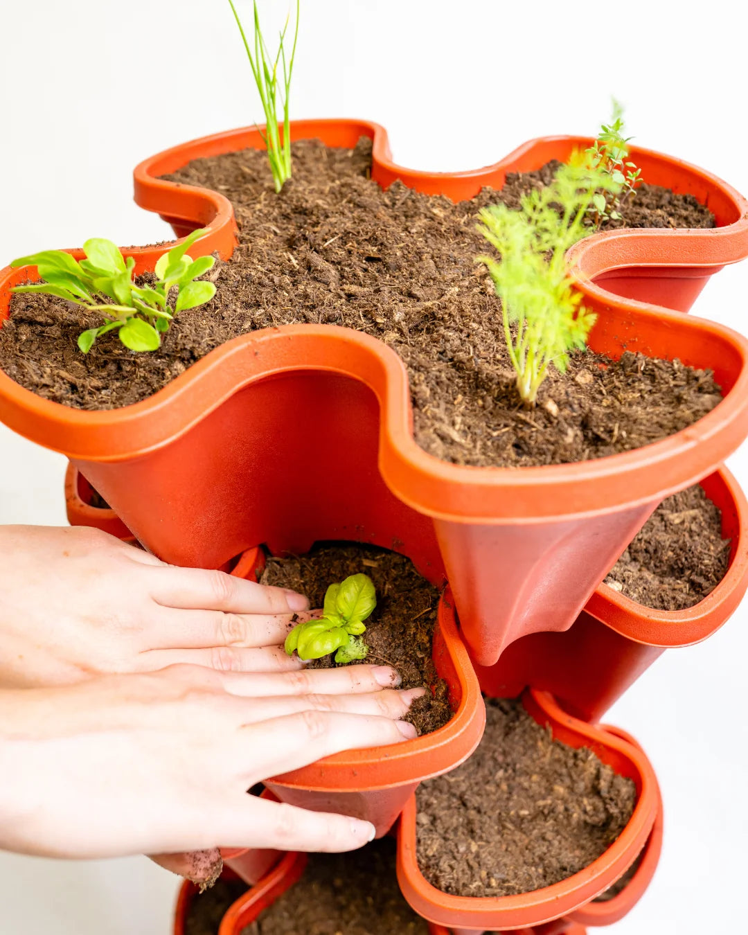 stackable pots for plants Stackable Planter Garden Kit
