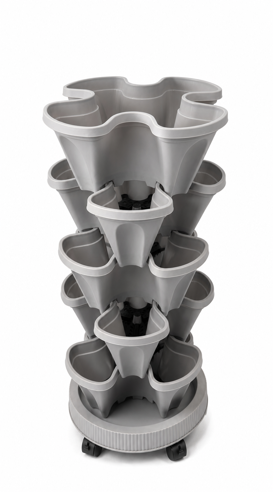 Stackable Planter Garden Kit Grey