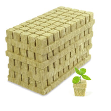 Load image into Gallery viewer, SKINNYBUNNY Rockwool Cubes 1 inch, Rock Wool Planting Cubes with Holes, Rockwool Cubes for Hydroponics, Perfect for Soilless Culture and Transplanting, 4 Sheets of 200 Cubes
