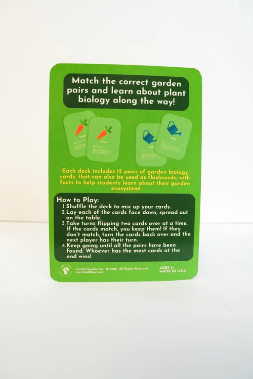 Plant Education Matching and Memory Card Game