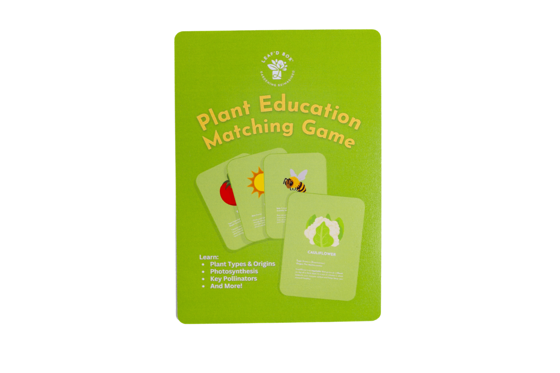 Plant Education Matching and Memory Card Game