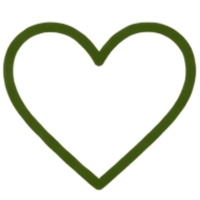 Outline of a heart representing child sponsorship.