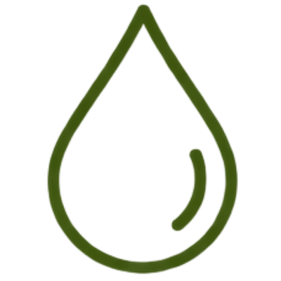 Outline of a water drop representing clean water.