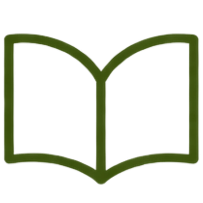 Outline of an open book representing education.