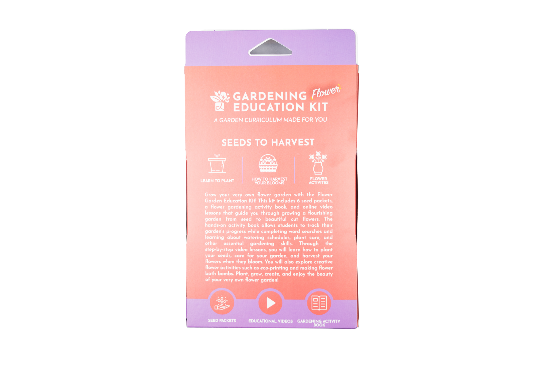 Flower Gardening Education Seed Kit with Science Curriculum