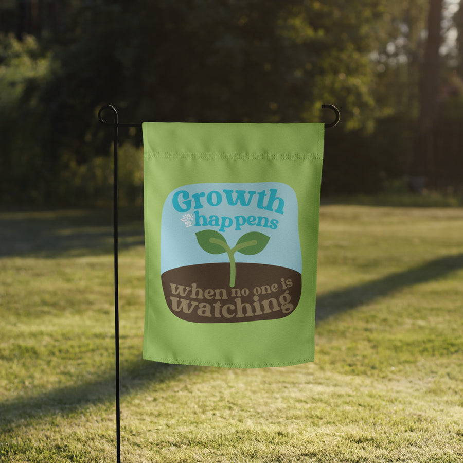 Growth Happens Garden Flag