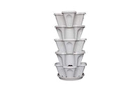 Mr. Stacky 5 Tier Stackable Strawberry, Herb, Flower, and Vegetable Planter - Vertical Garden Indoor/Outdoor