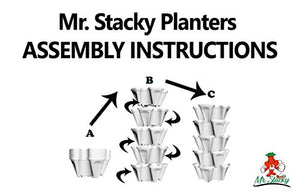 Mr. Stacky 5 Tier Stackable Strawberry, Herb, Flower, and Vegetable Planter - Vertical Garden Indoor/Outdoor