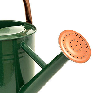 Best Choice Products 1-Gallon Lightweight Galvanized Steel Gardening Watering Can w/O-Ring, Top Handle, and Copper Accents, Green