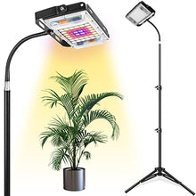 Load image into Gallery viewer, LBW Grow Light with Stand, Full Spectrum 150W LED Floor Plant Light for Indoor Plants, Grow Lamp with On/Off Switch, Adjustable Tripod Stand 15-48 inches
