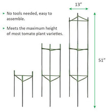 Load image into Gallery viewer, GROWNEER 3-Pack Plant Cages Assembled Tomato Garden Cages Stakes Vegetable Trellis, with 9Pcs Clips and 328Ft Twist Tie, for Vertical Climbing Plants
