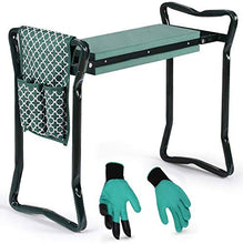 Load image into Gallery viewer, Garden Kneeler And Seat - Protects Your Knees, Clothes From Dirt &amp; Grass Stains - Foldable Stool For Ease Of Storage - EVA Foam Pad - Sturdy and Lightweight - Bench Comes With A Free Tool Pouch!
