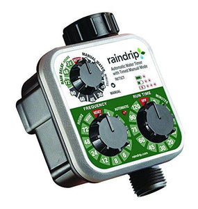 Raindrip R675CT 3-Dial Analog Water Timer For Hose Faucet - Manual Watering & 72hr Rain Delay