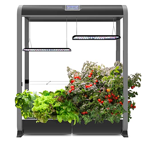 AeroGarden Farm 24XL with Salad Bar Seed Pod Kit - Indoor Garden with LED Grow Light, Black
