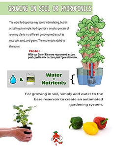 Mr. Stacky Smart Farm - Automatic Self Watering Garden - Grow Fresh Healthy Food Virtually Anywhere Year Round - Soil or Hydroponic Vertical Tower Gardening System (Standard Kit, Stone)