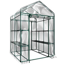 Load image into Gallery viewer, Home-Complete HC-4202 Walk-In Greenhouse- Indoor Outdoor with 8 Sturdy Shelves-Grow Plants, Seedlings, Herbs, or Flowers In Any Season-Gardening Rack
