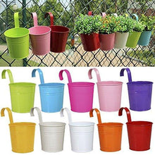 Load image into Gallery viewer, Ogima 10 Piece Metal Iron Hanging Flower Pots, Multicolor
