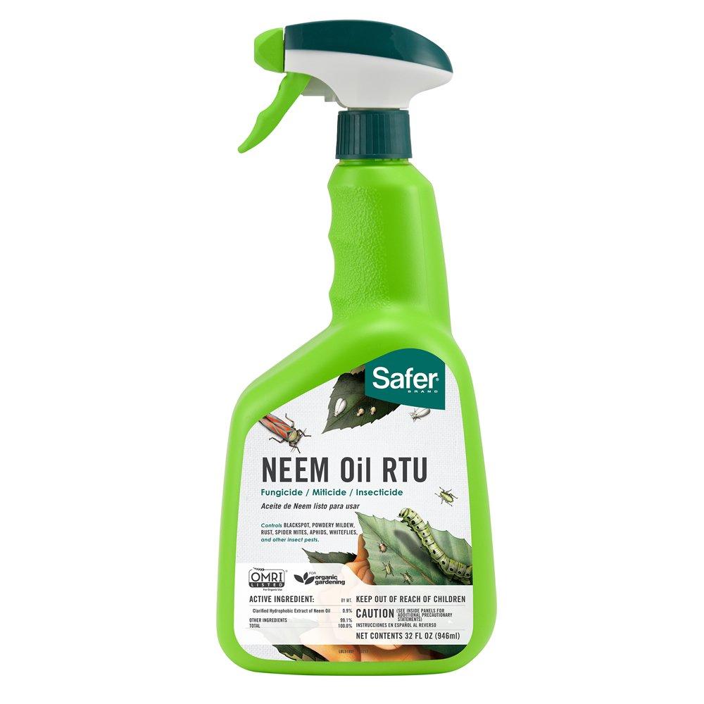 Safer 5180-6 Neem Oil Ready-to-Use Brand Fungicide, 1 Pack